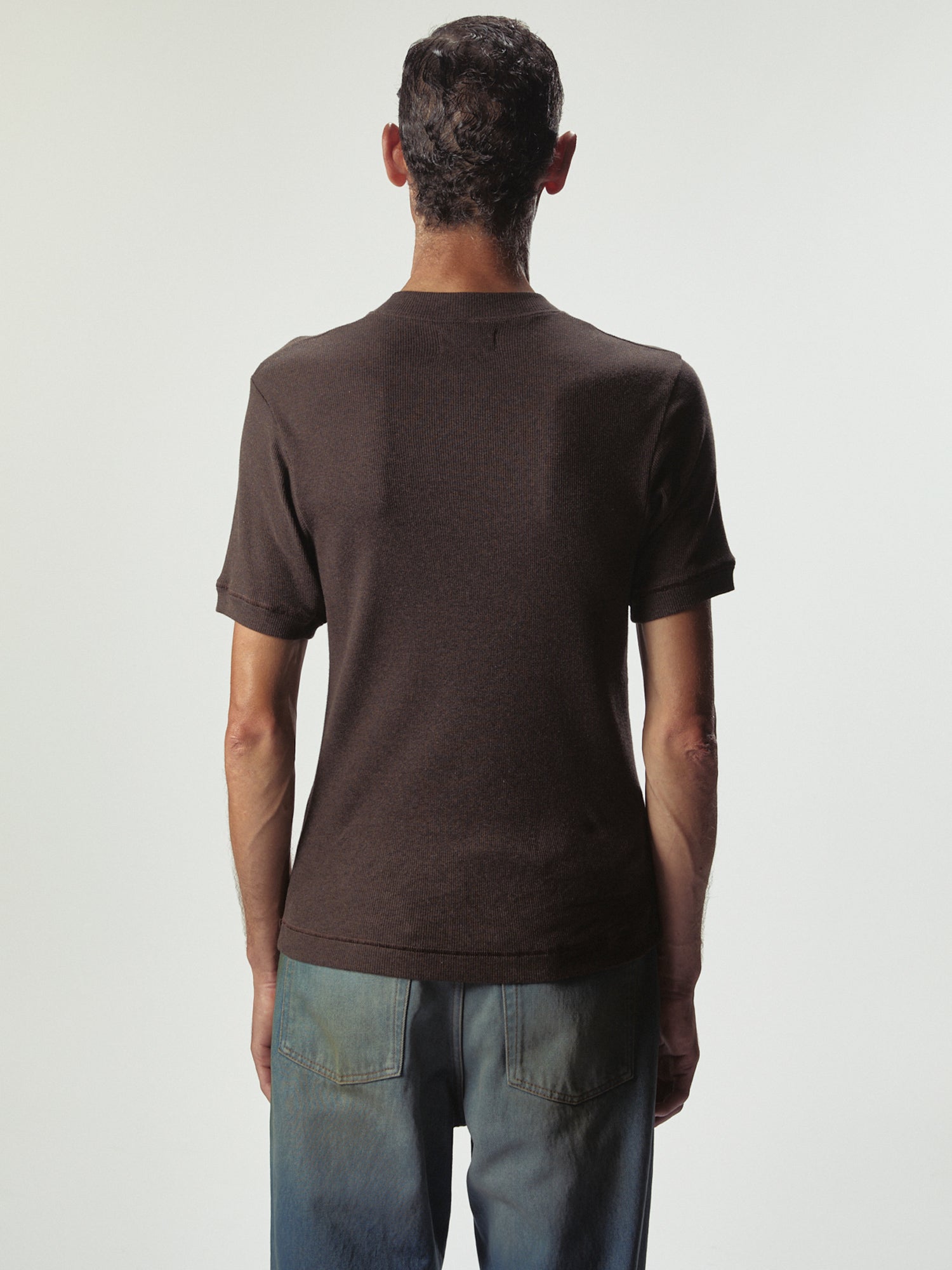 Nudo Small Serafino Tee Brown Melange