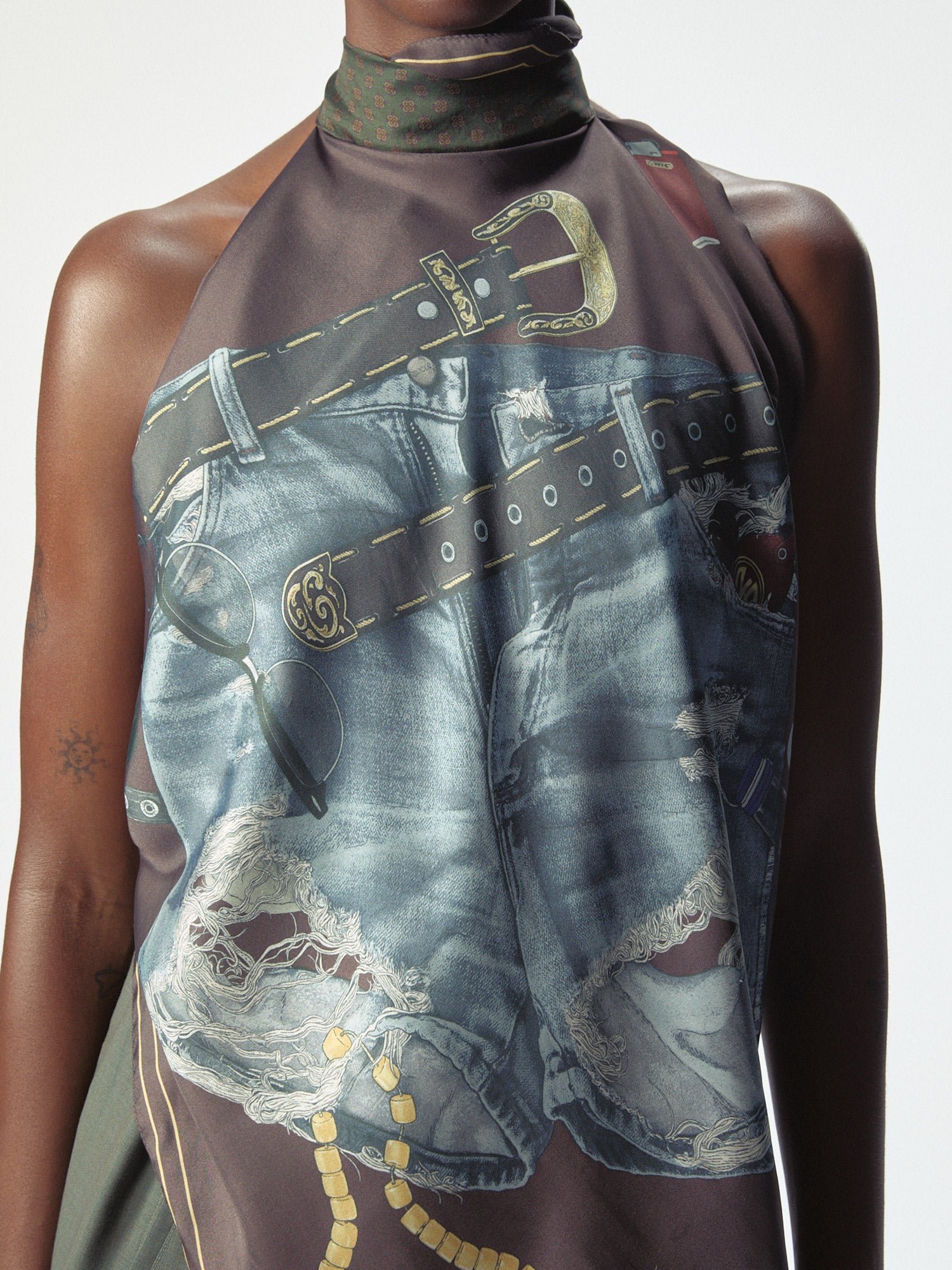 Manifesto Foulard Top Brown