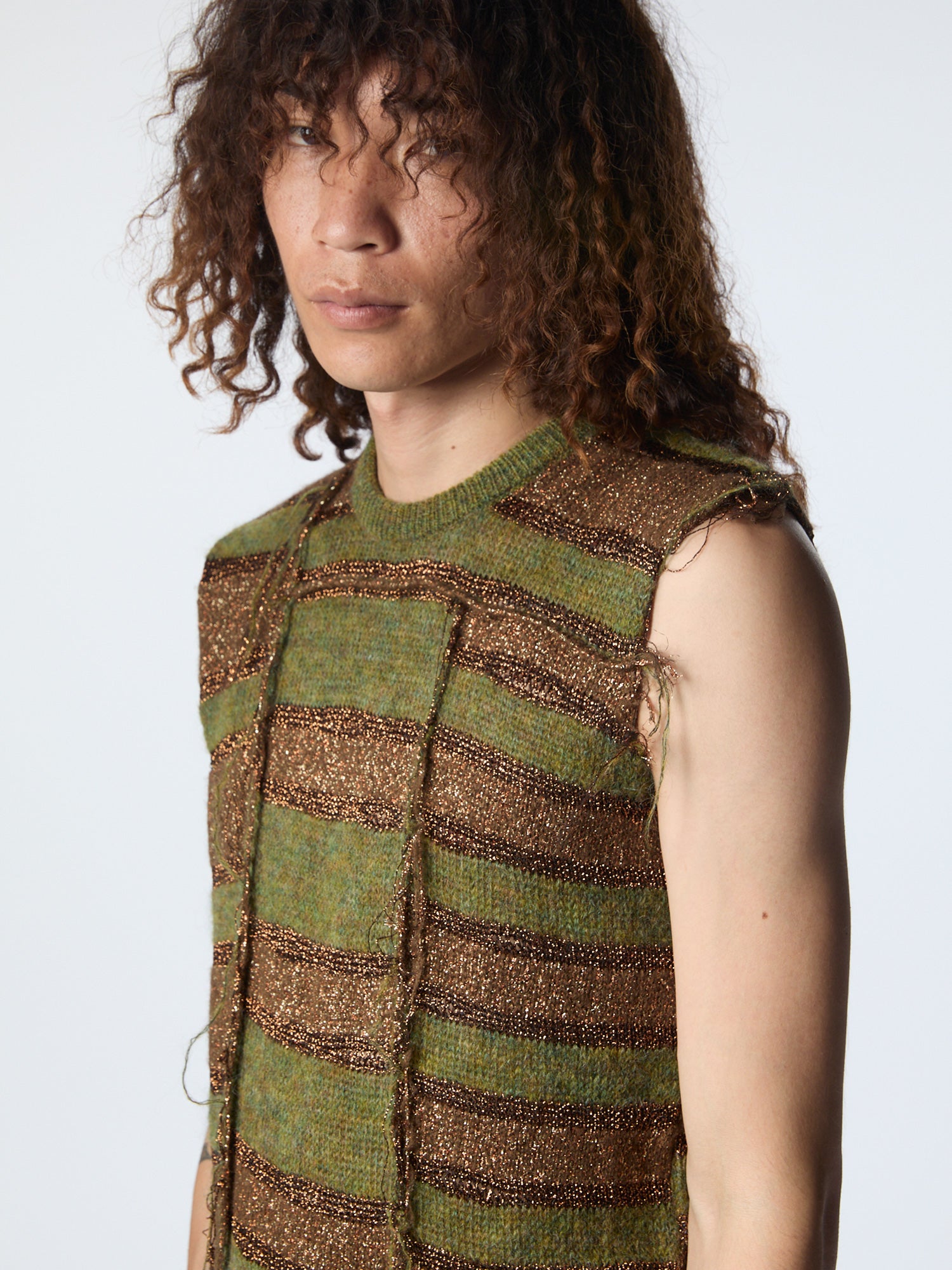 A Mess Of A Vest Green Mix