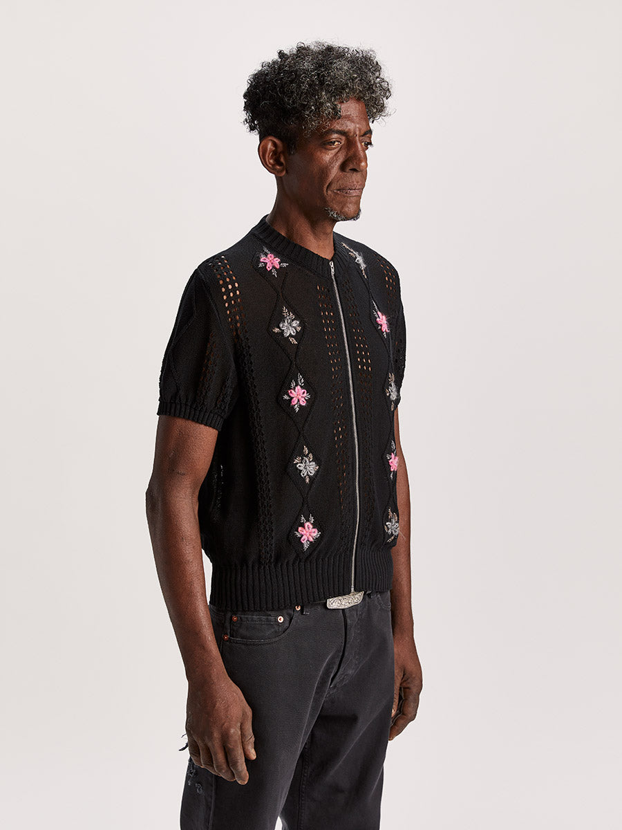 Cormagliano Zipped Tee Black - Magliano