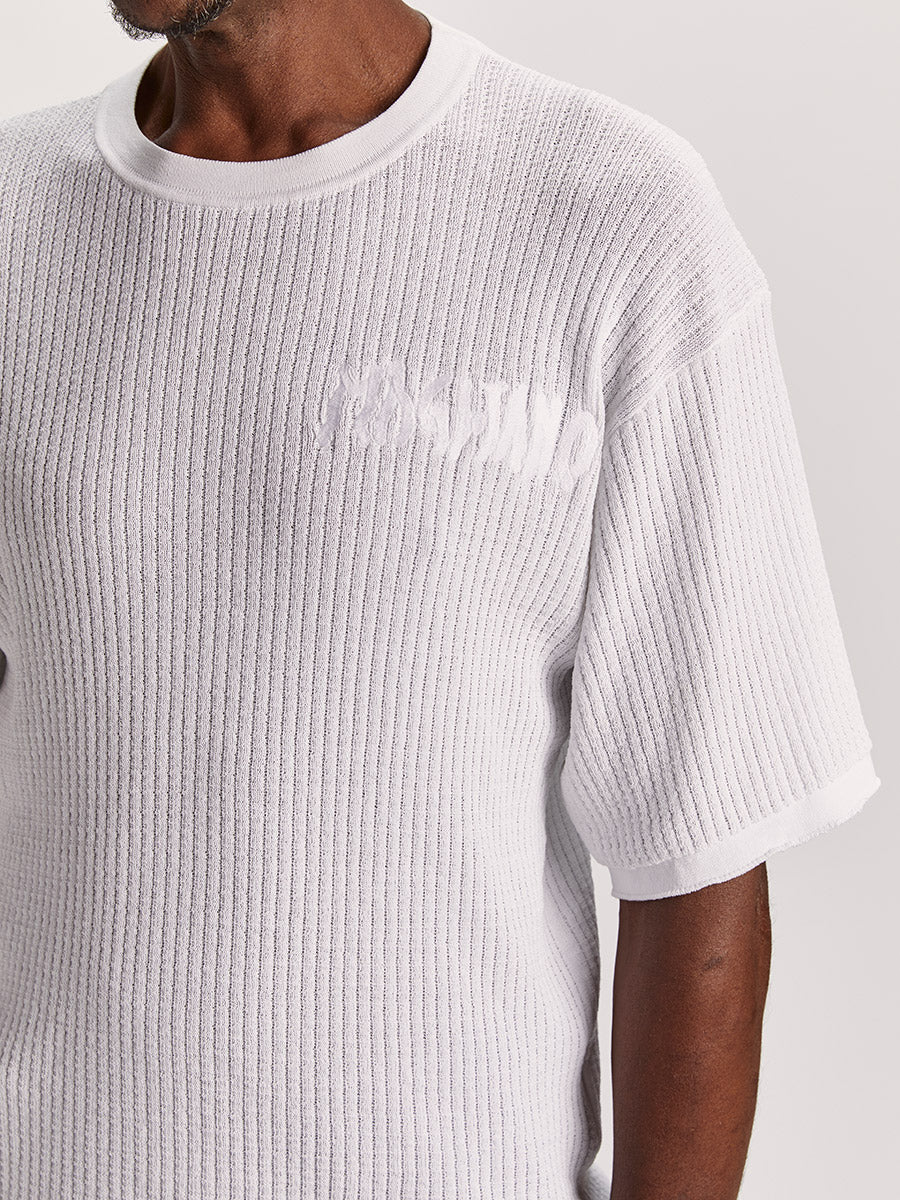 Waffle Tee White - Magliano