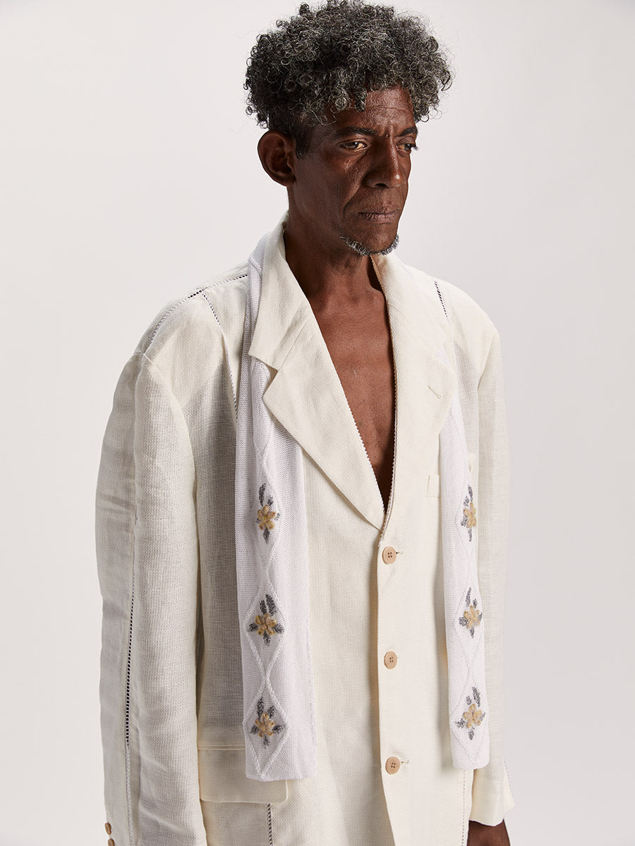 Cormagliano Scarf White - Magliano