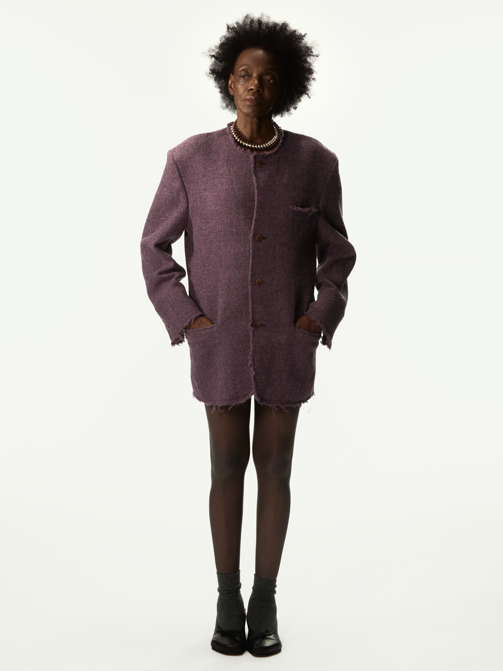 Acid Tweed Roundneck Purple Mix - Magliano