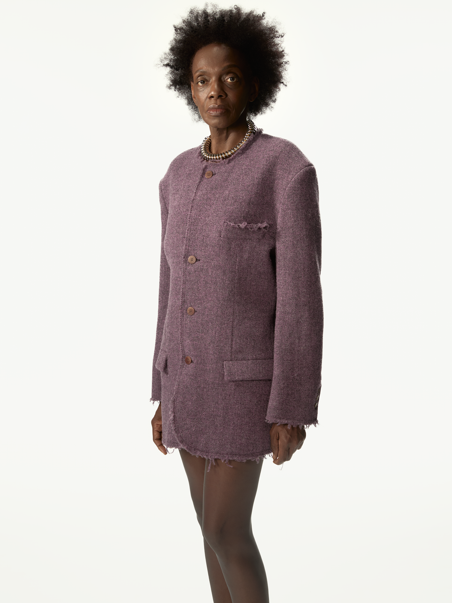 Acid Tweed Roundneck Purple Mix - Magliano