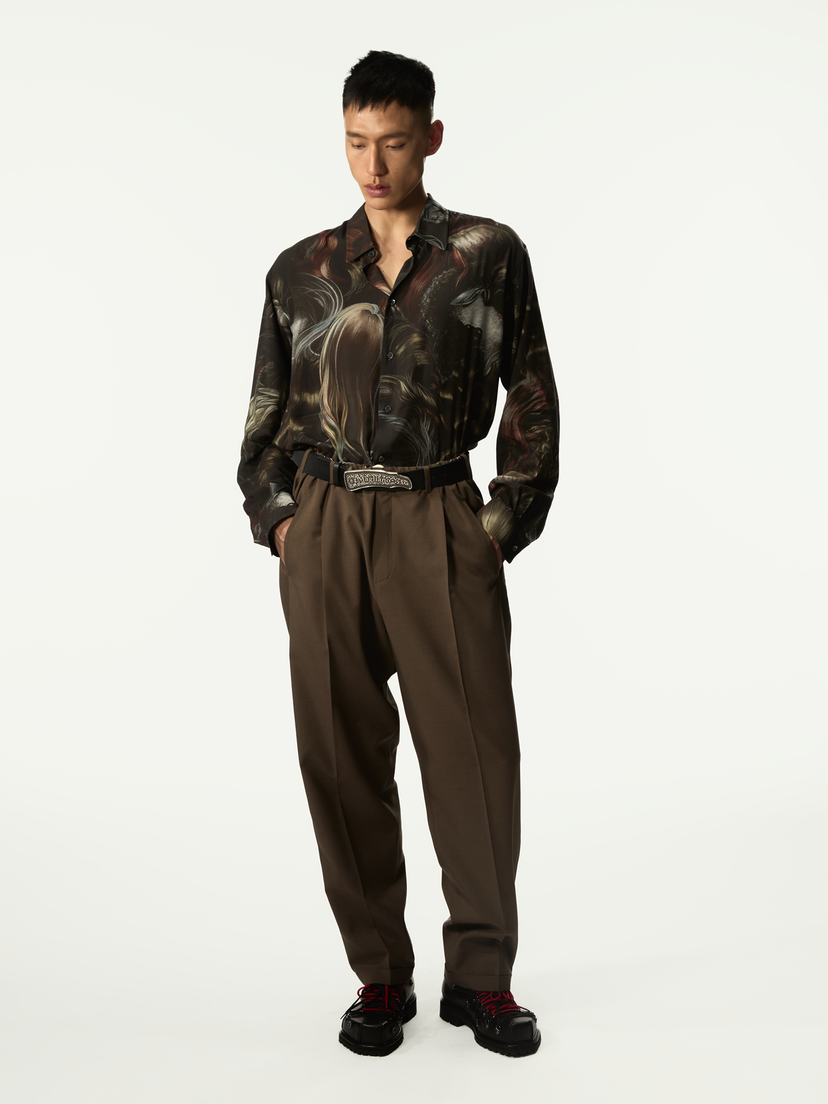 Wig Shirt Brown Mix - Magliano