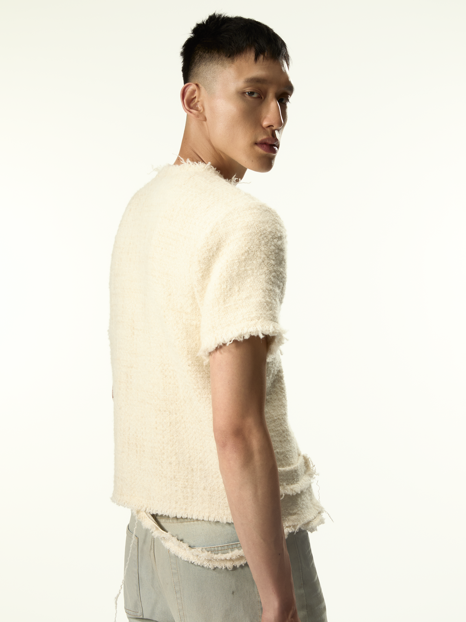 Darkettone Boucle Tee Off White - Magliano