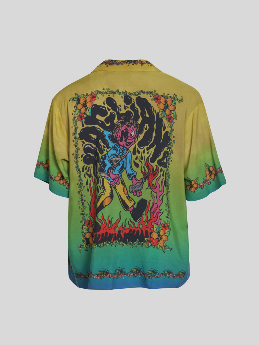 Souvenir Shirt Riot Print - Magliano
