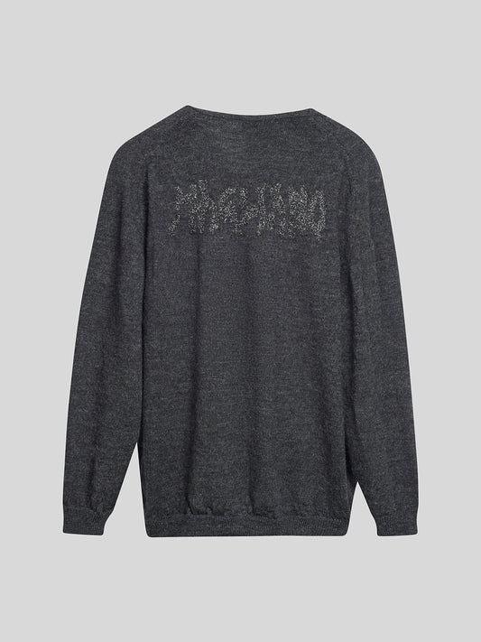 Grampa Cardigan Off Black - Magliano