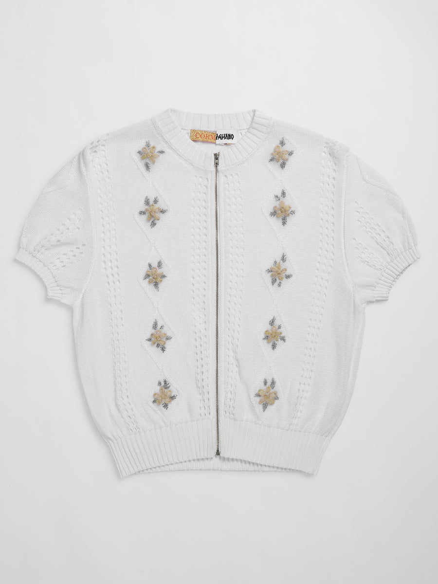 Cormagliano Zipped Tee White - Magliano